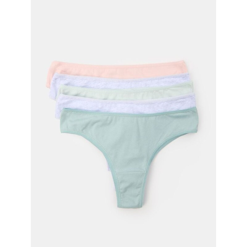 Sinsay - Súprava 5 brazílskych nohavičiek - viacfarebná 65757251