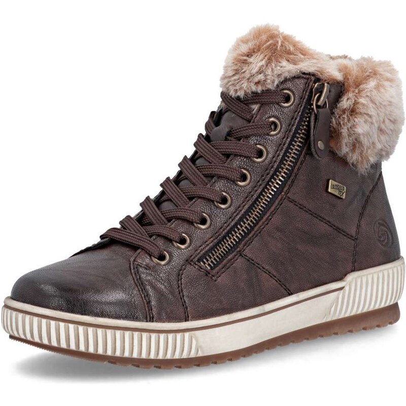 RIEKER Dámska členková obuv REMONTE D0780-25 hnedá W5 64435517