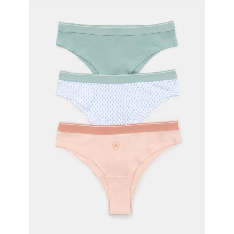 Sinsay - Súprava 3 brazílskych nohavičiek - viacfarebná 65751991