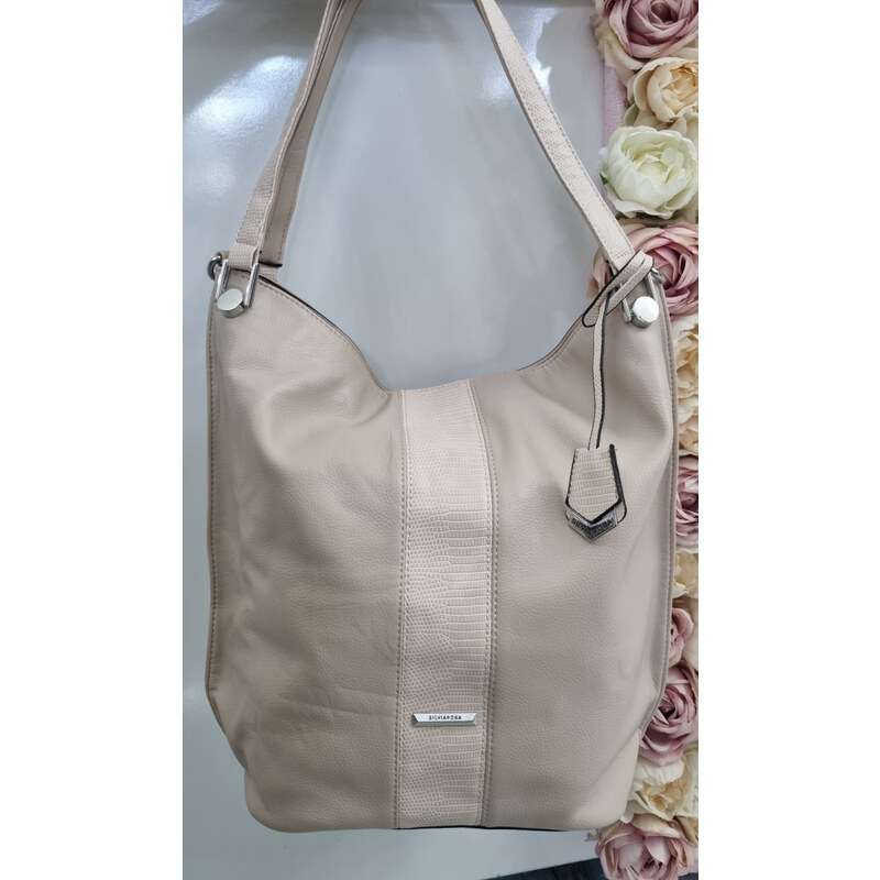 E-shop Katrins Fashion Béžova kabelka na plece Silvia Rosa