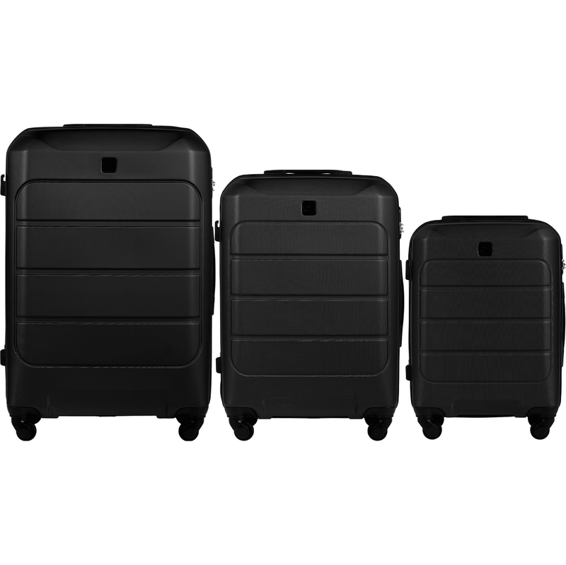 Čierna sada 3 cestovných kufrov WINGS GANNET GAN01 GANNET, Zestaw 3 64438716