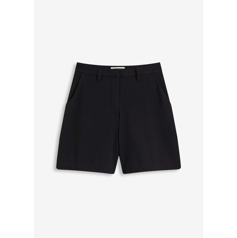 bonprix Bermudové šortky s prešívaním, farba čierna 64438802