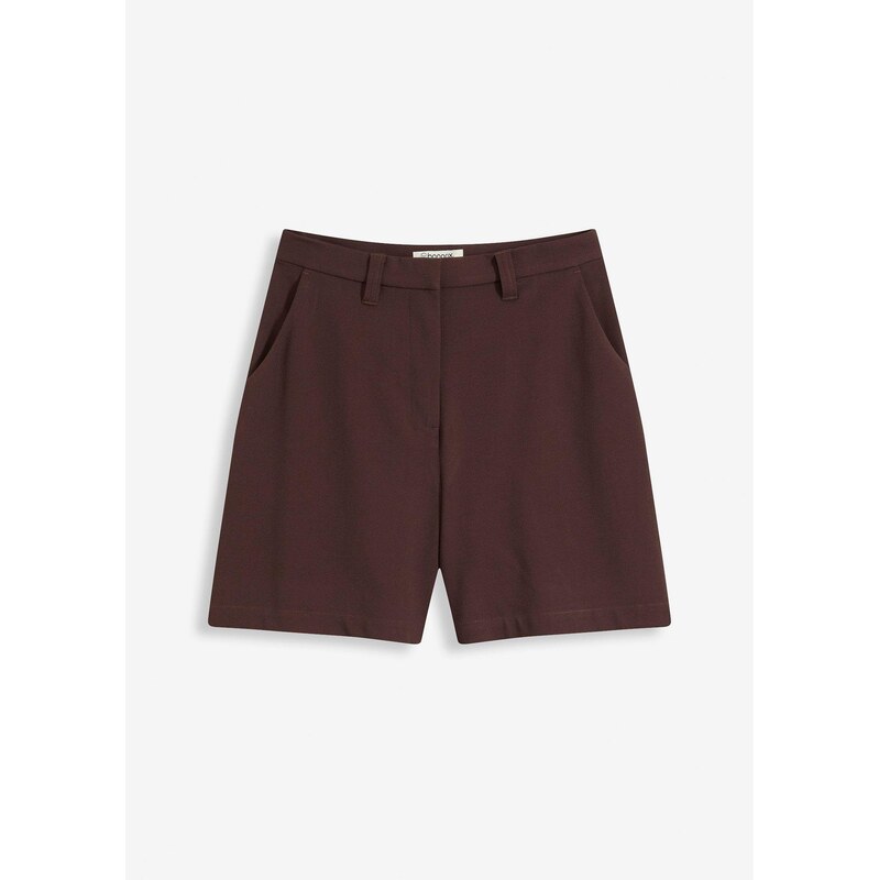 bonprix Bermudové šortky s prešívaním, farba hnedá 64438803