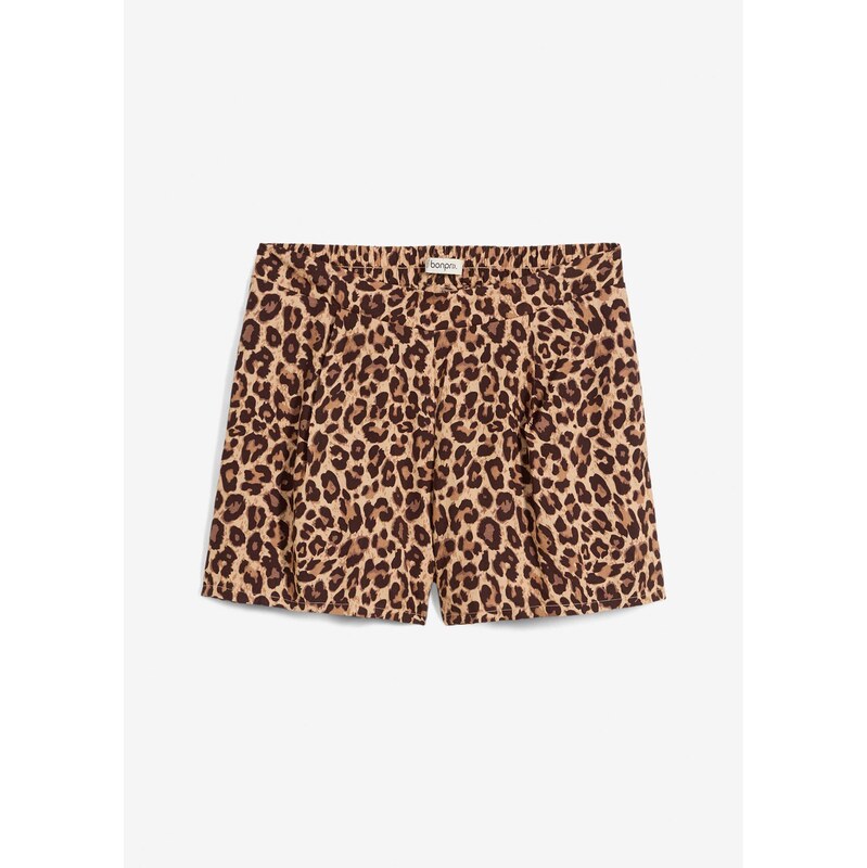 bonprix Šortky z jemnej viskózy, farba béžová 64438896