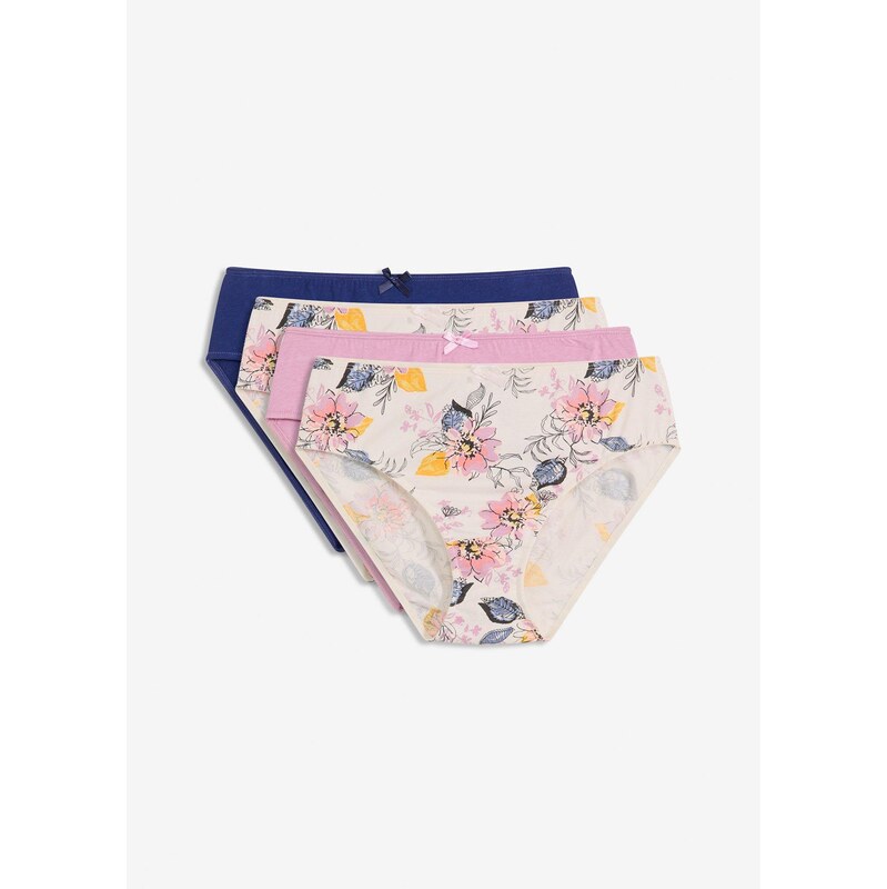 bonprix Maxi nohavičky (4 ks) s bio bavlnou, farba ružová 64438929