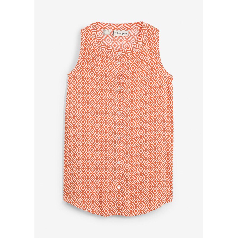 bonprix Dlhá blúza z jemnej viskózy, farba červená 64438960