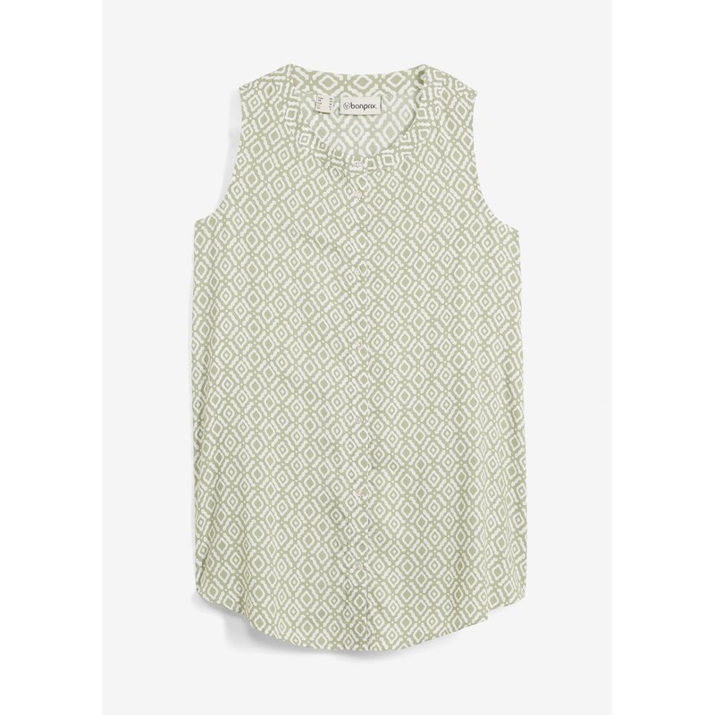 bonprix Dlhá blúza z jemnej viskózy, farba zelená 64438959