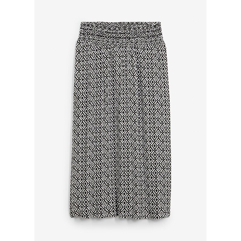 bonprix Maxi sukňa z viskózovej krčenej kvality, farba čierna 64438964