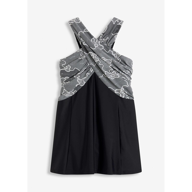 bonprix Kúpacie šaty v zavinovacom vzhľade, farba čierna 64438995