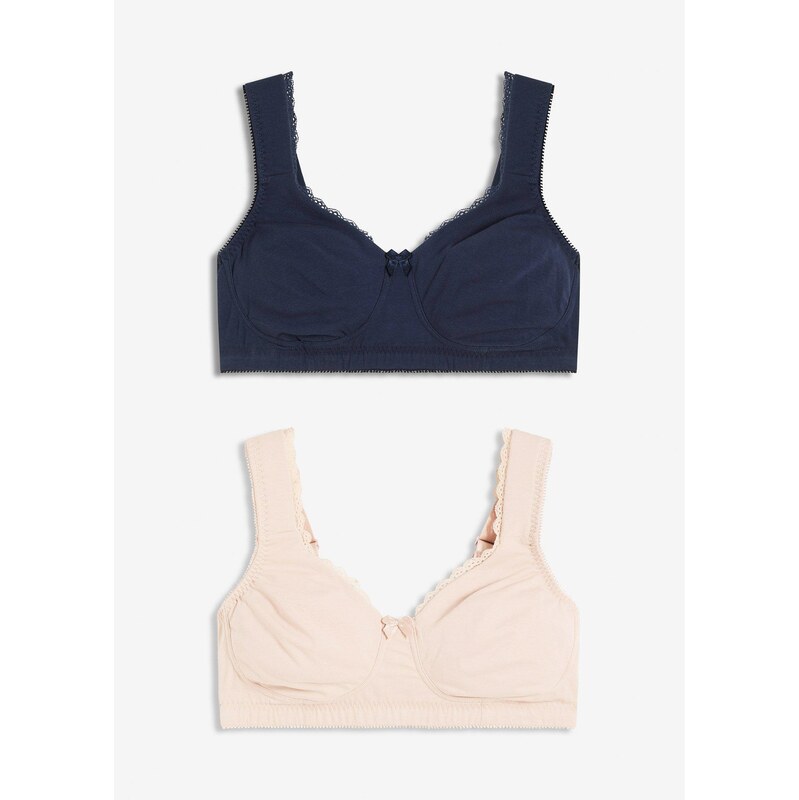bonprix Podprsenka minimizer bez kostíc, s bio bavlnou (2 ks), farba 64438998
