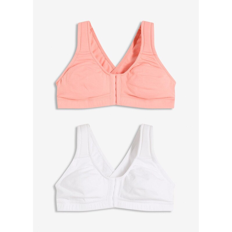 bonprix Podprsenka bez kostíc, zapínanie vpredu, s bio bavlnou (2 ks v 64439000