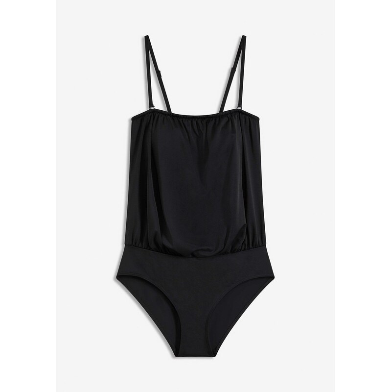 bonprix Jednodielne plavky bandeau, s odnímateľnými ramienkami, farba 64438996