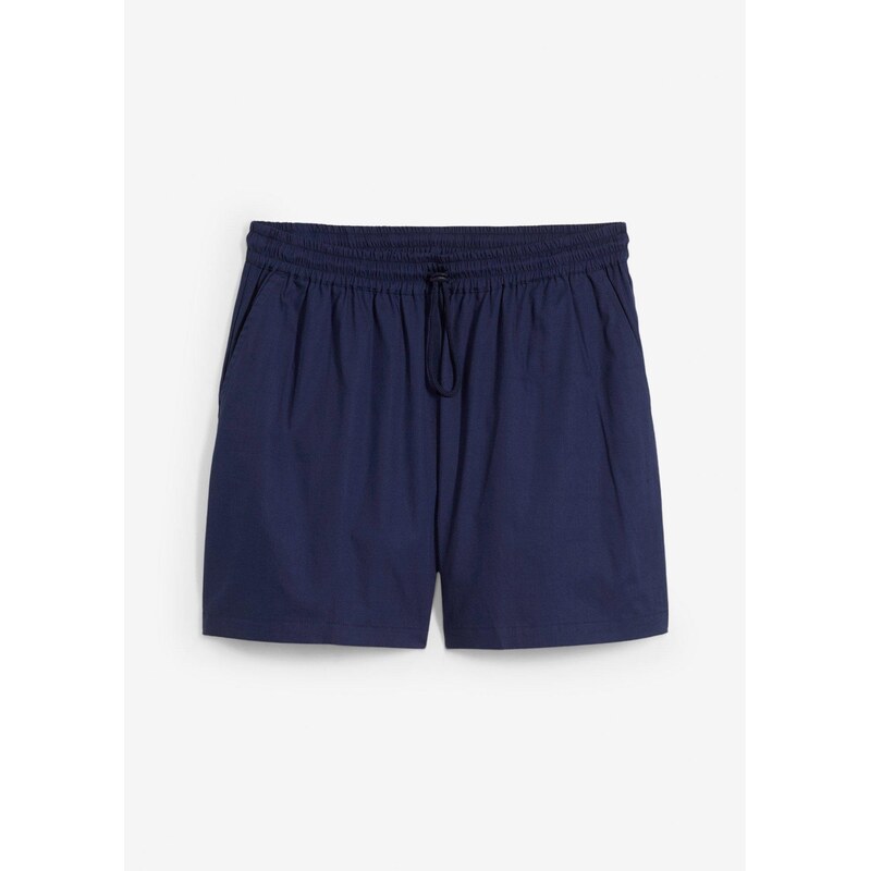 bonprix Šortky bez zapínania z čistej bavlny, farba modrá 64439034