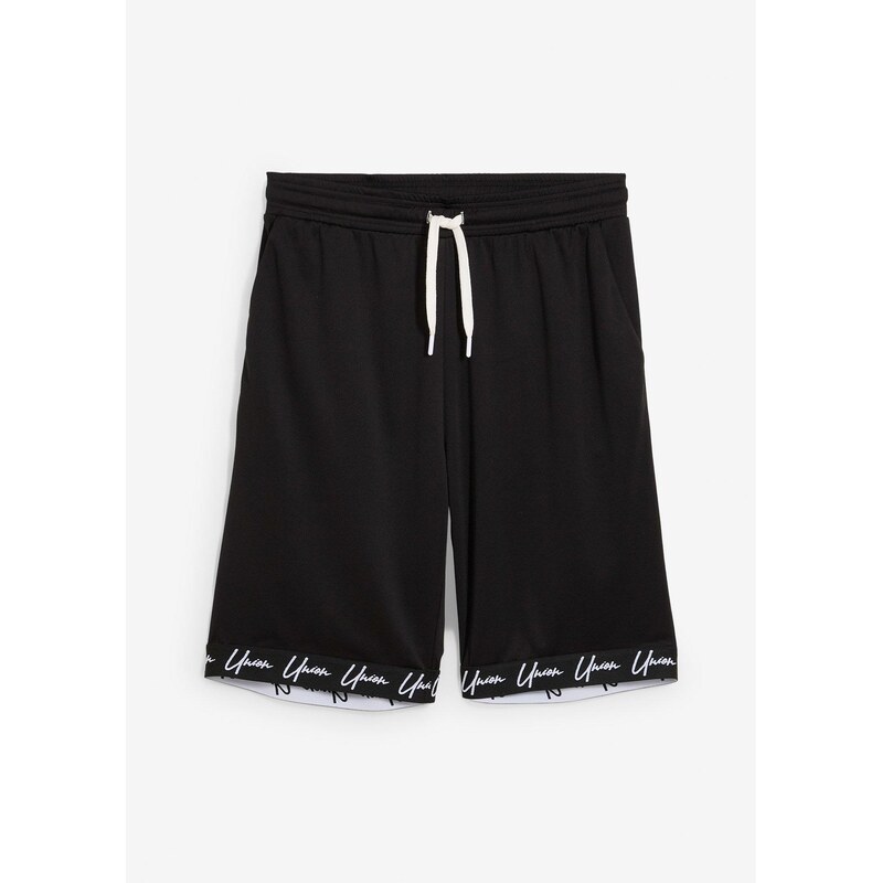 bonprix Ľahké sieťovinové šortky, Loose Fit, farba čierna 64439030