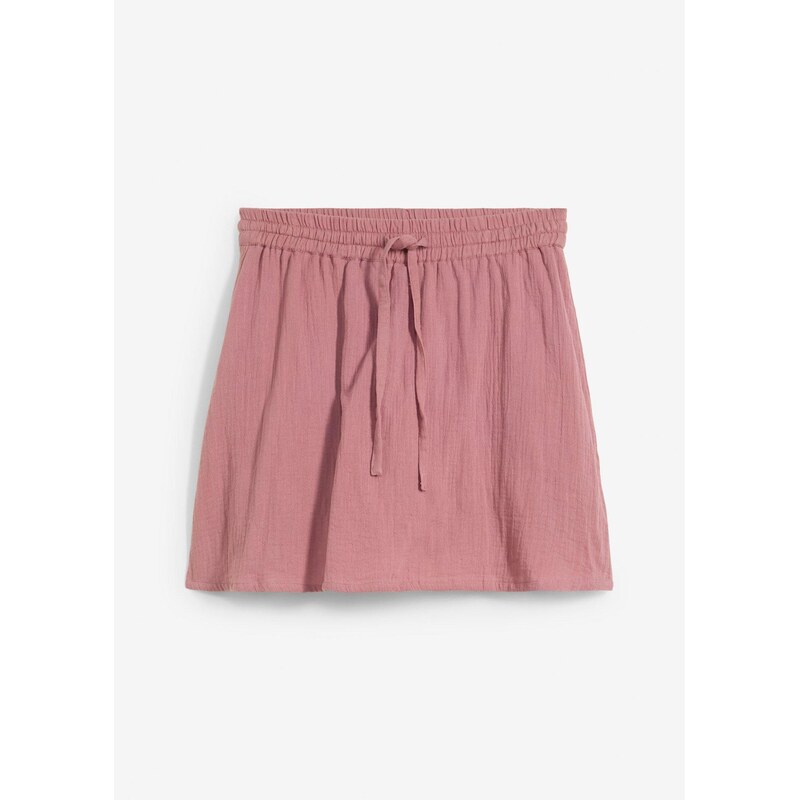 bonprix Nohavicová sukňa z mušelínu, farba fialová 64439045