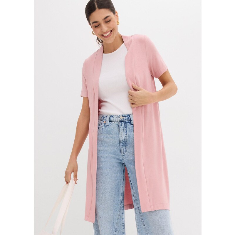 bonprix Úpletový sveter z mäkkej viskózy, farba ružová 64438963