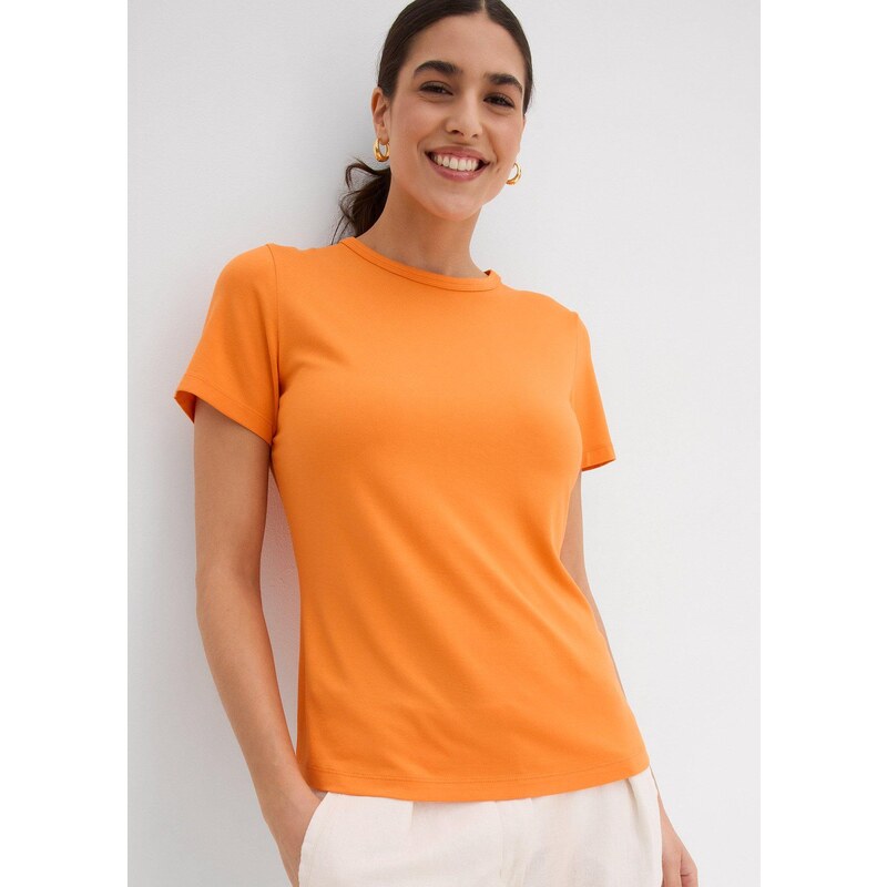 bonprix Tričko z padavej viskózy, farba oranžová 64438965