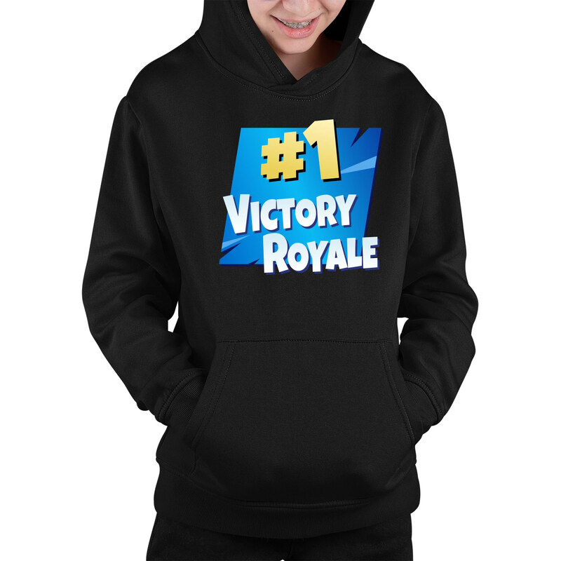E-shop Garibald Number 1 Victory Royale - detská mikina s kapucňou pre
