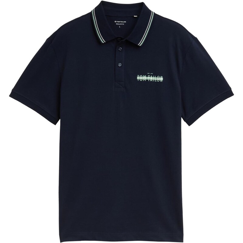 TOM TAILOR Tričko tmavomodrá / mätová / biela 64442172