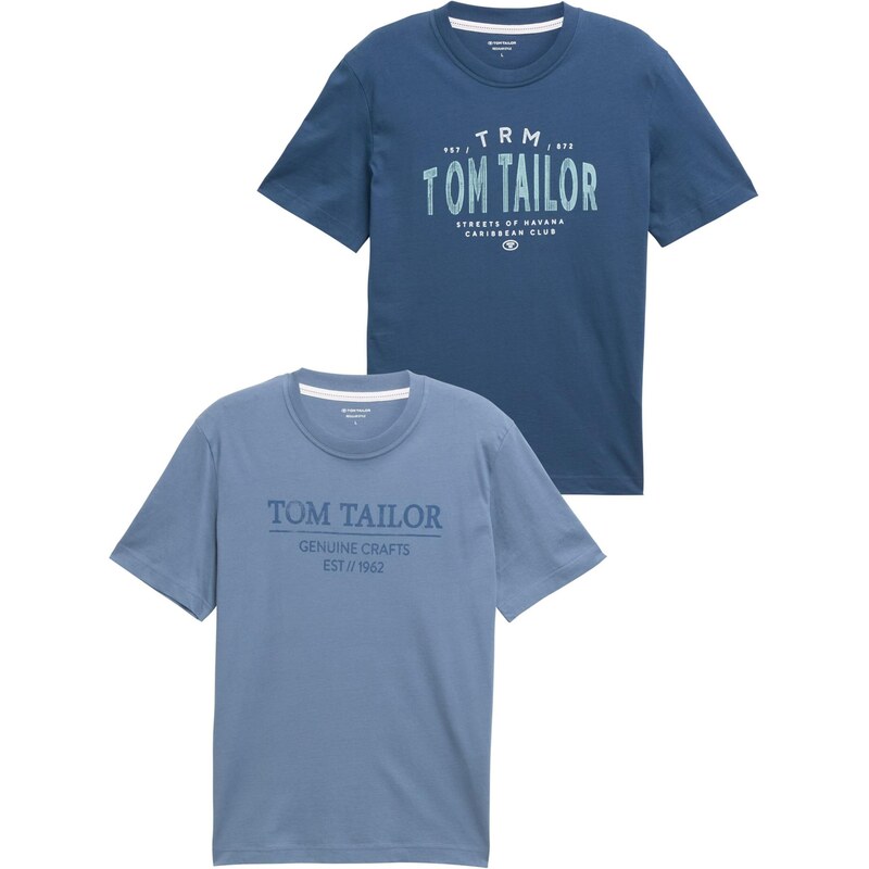 TOM TAILOR Tričko opálová / enciánová / nebesky modrá / biela 64442277