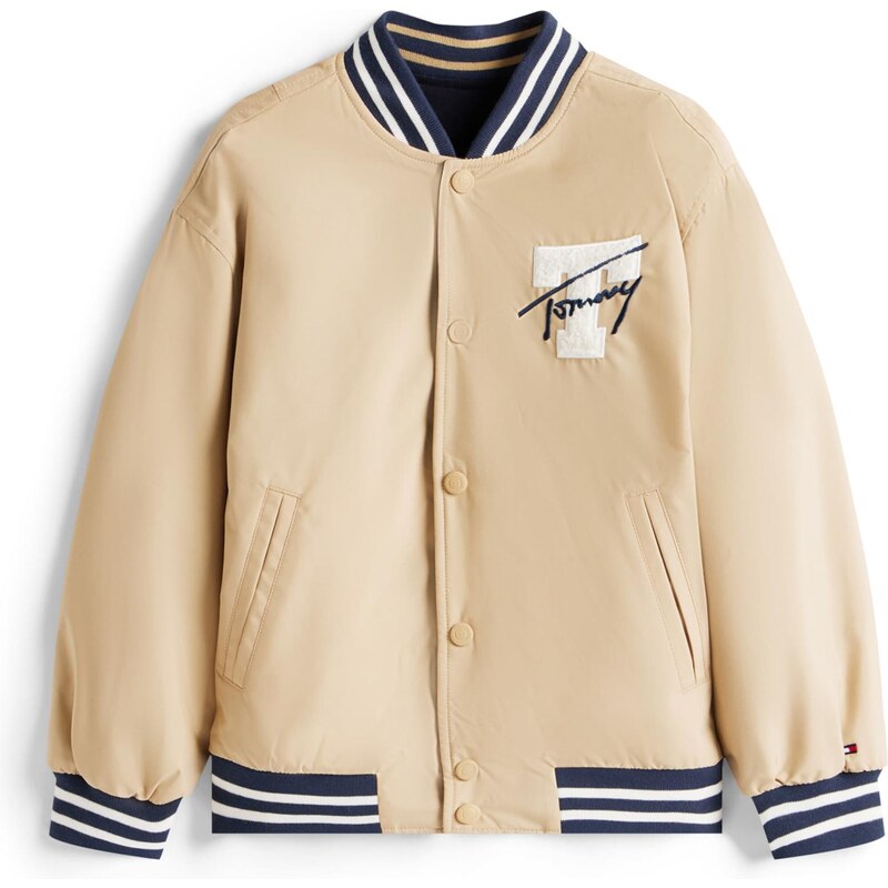 TOMMY HILFIGER Prechodná bunda béžová / námornícka modrá / biela 64590574