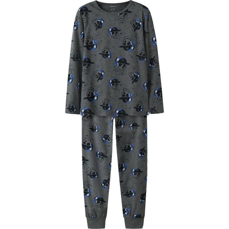 NAME IT Pyžamo modrá / tmavosivá / čierna / biela 64443677