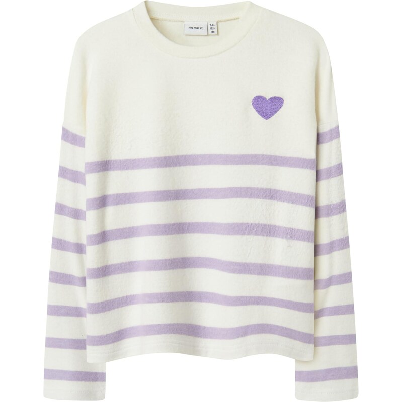 NAME IT Sveter NKFLine levanduľová / biela 65415075