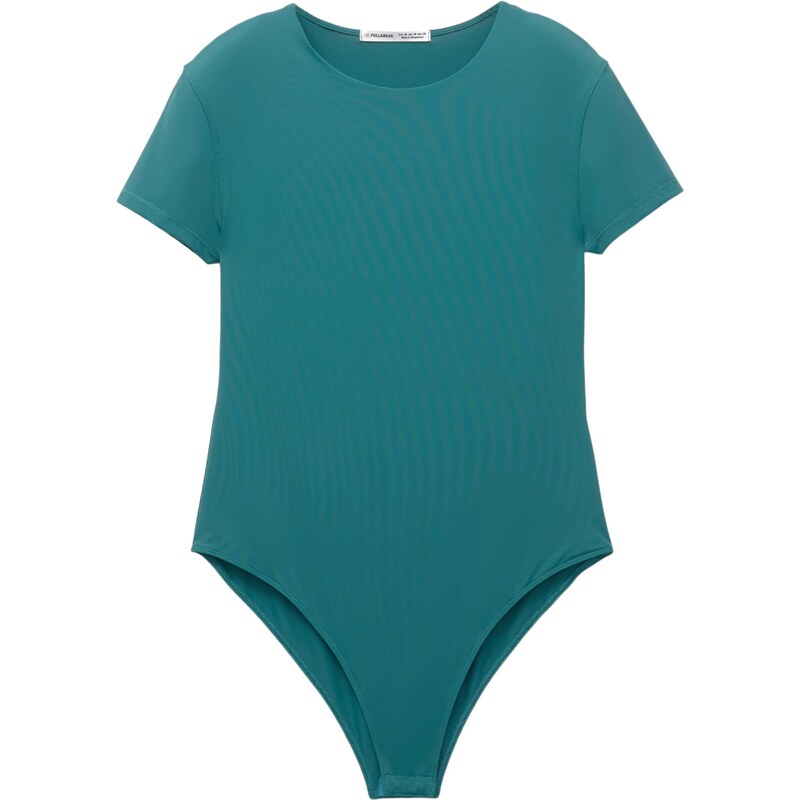 Pull&Bear Košeľové body modrozelená 65882901