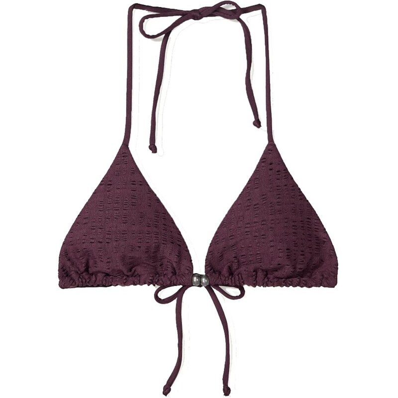 Bershka Bikinový top baklažánová 65883593