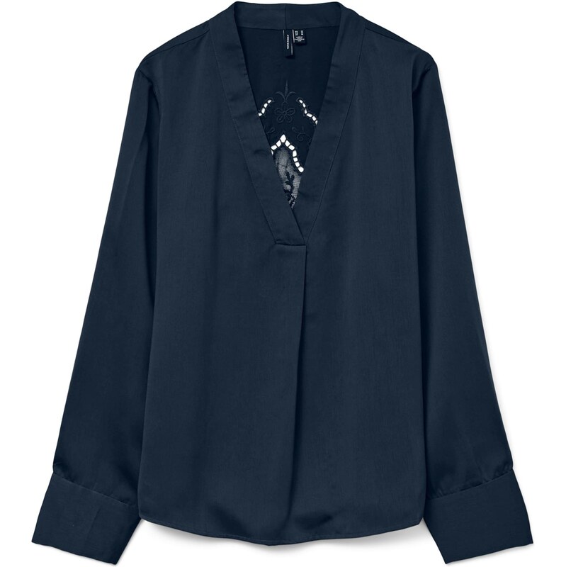 VERO MODA Blúzka VMELENOR námornícka modrá 65884192