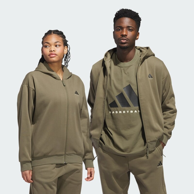 Kapucňová mikina adidas Basketball Full-Zip (unisex) 67408295