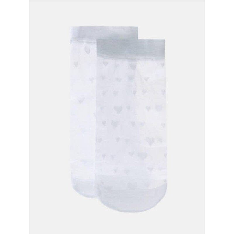 Sinsay - Priehľadné ponožky – balenie 2 kusy - biela 65753014