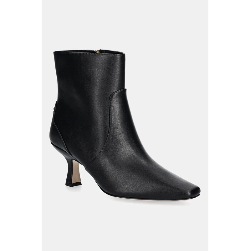 Kožené členkové topánky Coach Sculpted C Kitten Heel Leather Bootie 64473903