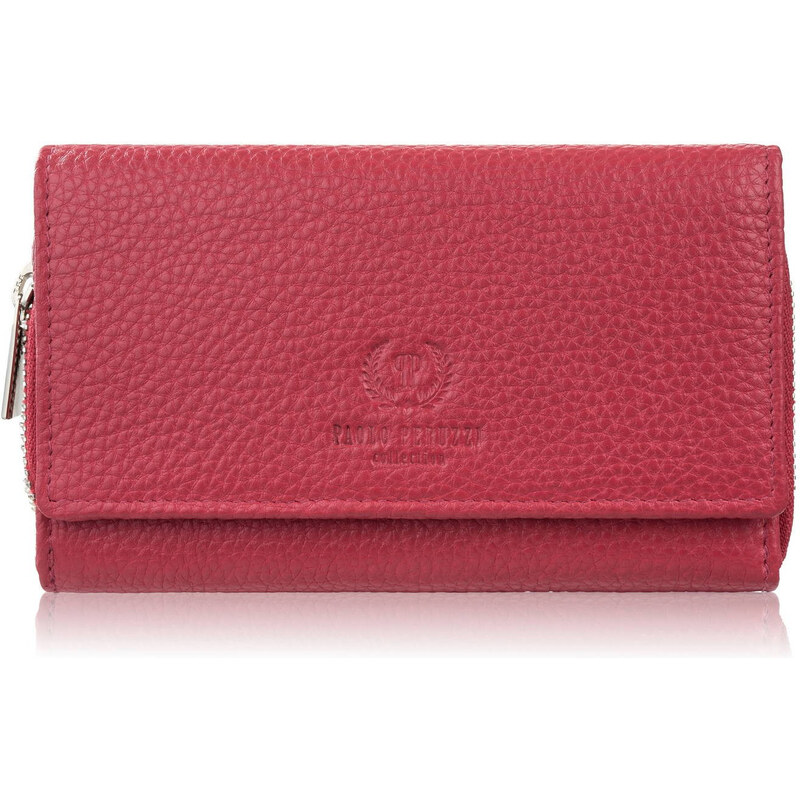 Paolo Peruzzi Dámska veľká kožená peňaženka T-138-RD | červená T-138 64447439