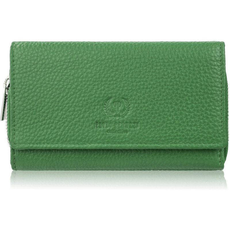 Paolo Peruzzi Dámska veľká kožená peňaženka T-138-GB | zelená T-138-GB 64447440
