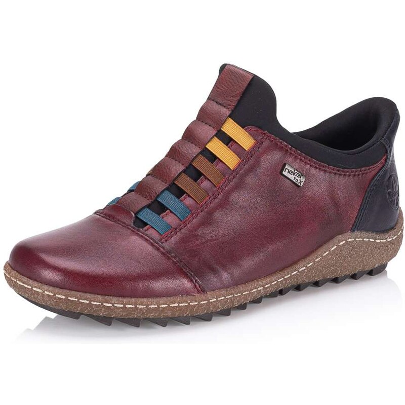 Dámske poltopánky RIEKER L7562-35 červená W5 64447499