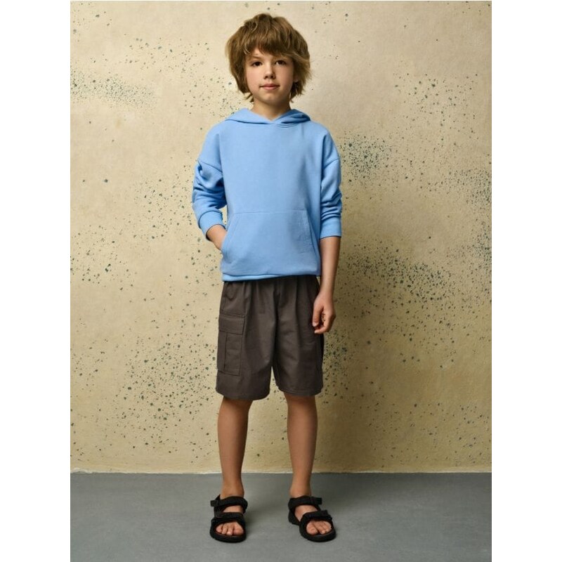 Sinsay - Cargo kraťasy - tmavosivá 65761376