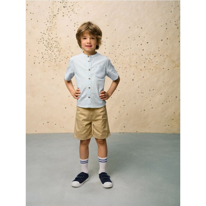 Sinsay - Rifľové kraťasy - béžová 65761549