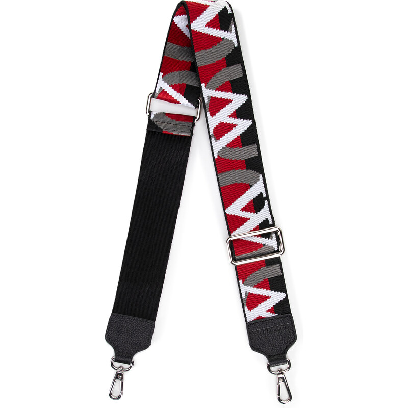 Wittchen Popruh na kabelku s vyšívaným logom čierno-červený 99-X-647 66066486