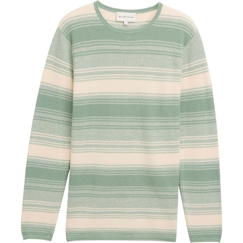 TOM TAILOR Sveter krémová / trstinová / pastelovo zelená 65474973