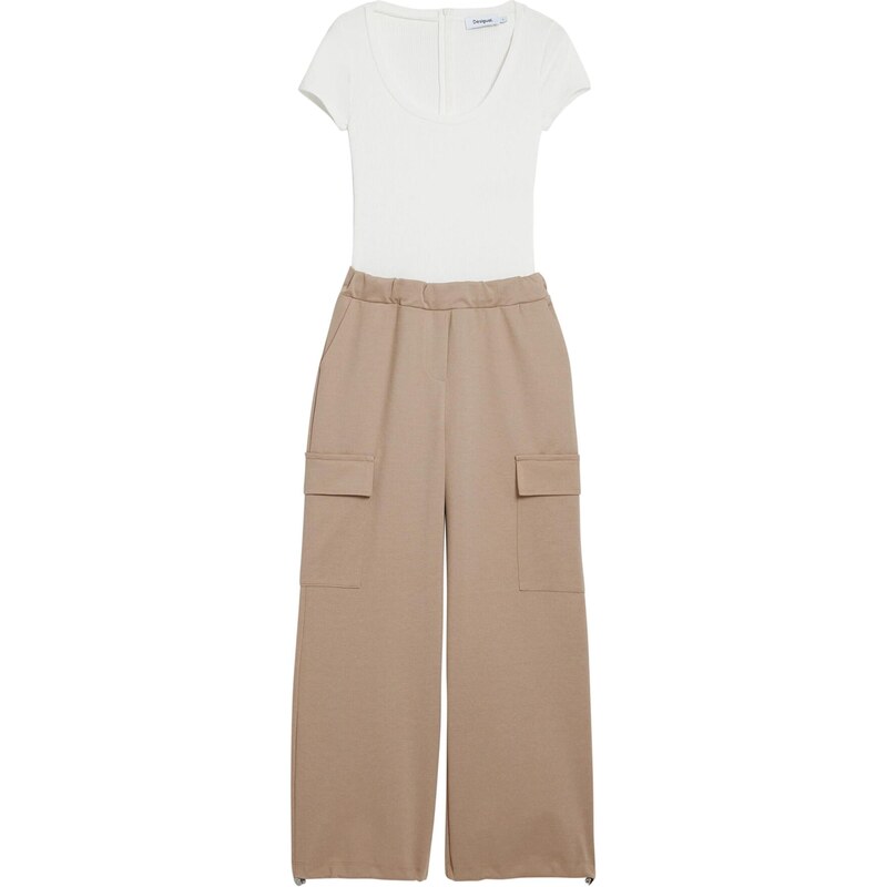 Desigual Overal hnedá / biela 64472614