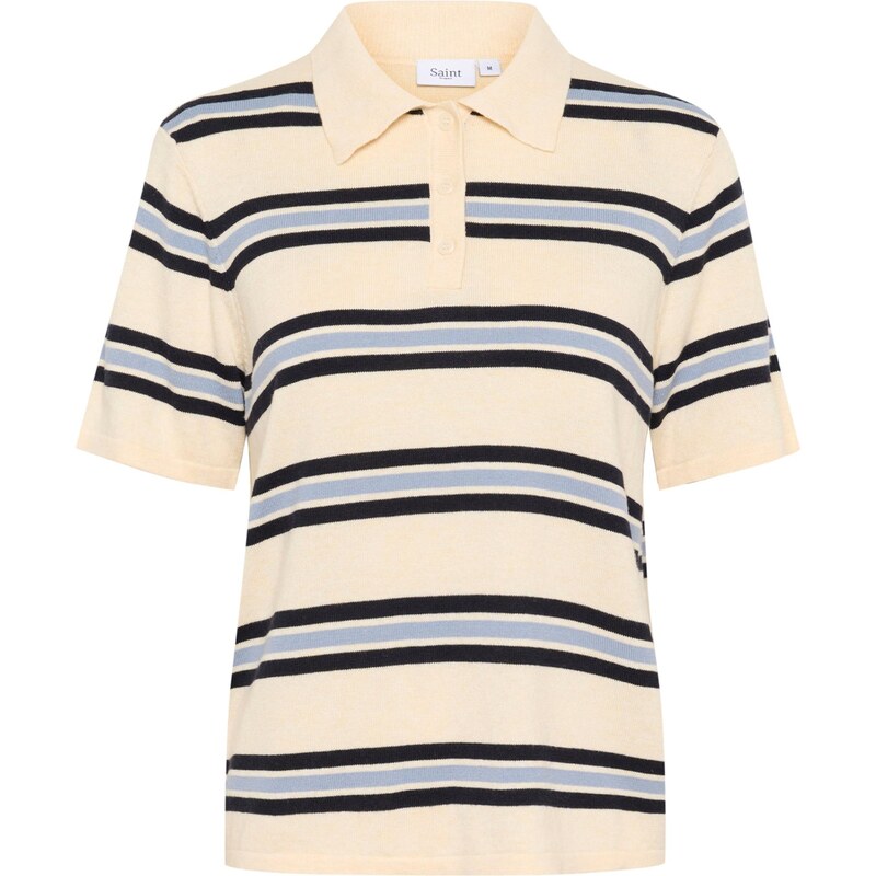 SAINT TROPEZ Sveter LuviaSZ krémová / svetlomodrá / čierna 64465735