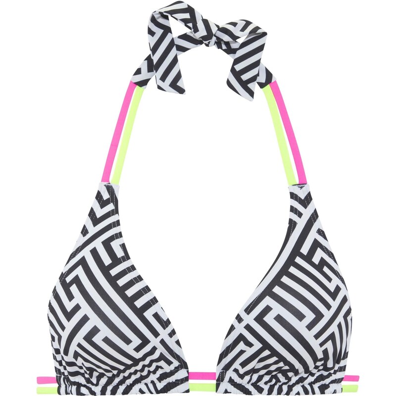 BUFFALO Bikinový top neónovo zelená / ružová / čierna / biela 65645507