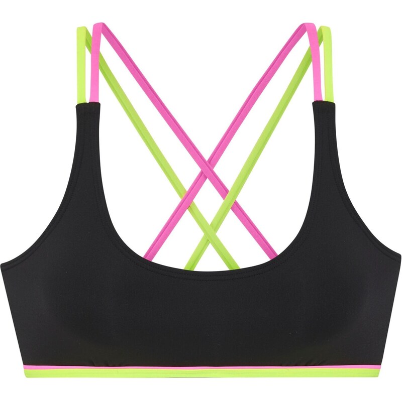 BUFFALO Bikinový top limetová / ružová / čierna 65645523
