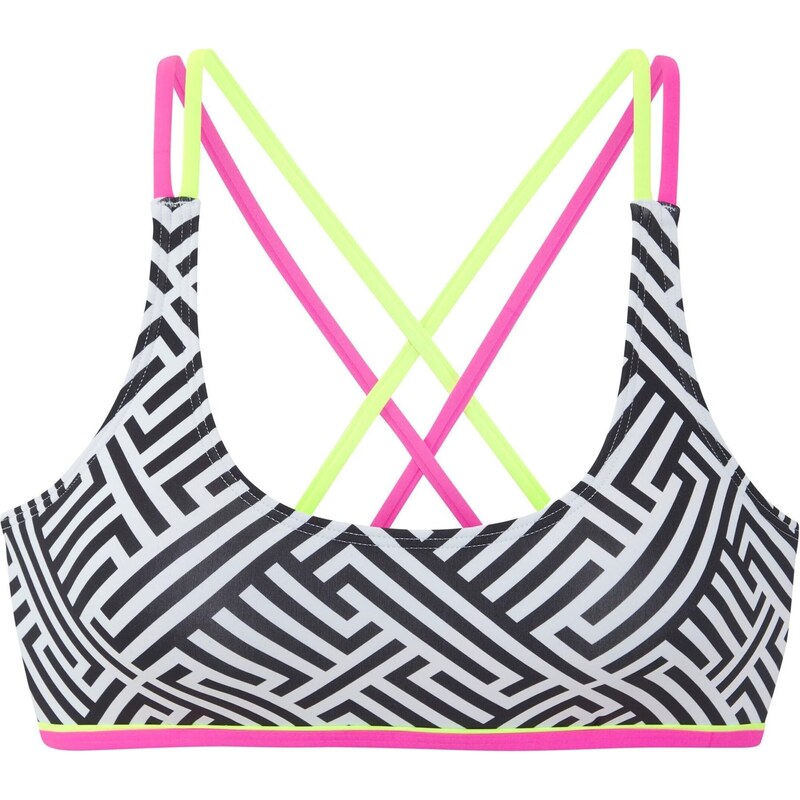 BUFFALO Bikinový top limetová / ružová / čierna / šedobiela 65645528