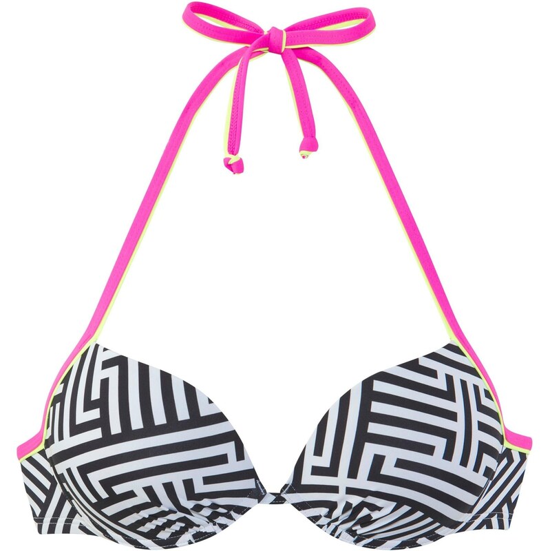 BUFFALO Bikinový top žltá / ružová / čierna / biela 65645593