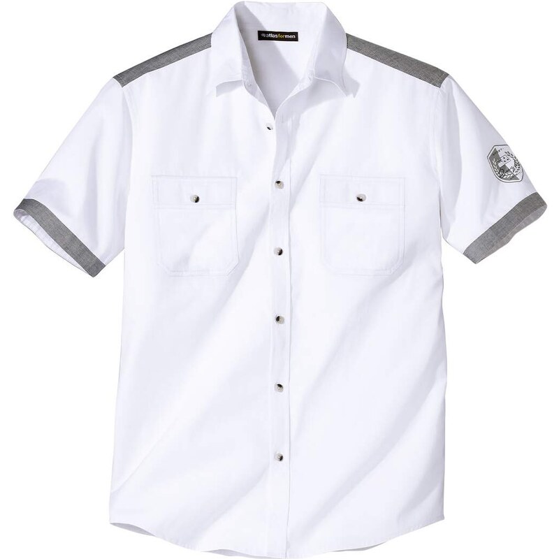 Biela košeľa v štýle uniformy Ocean Atlas For Men Biela 64457872