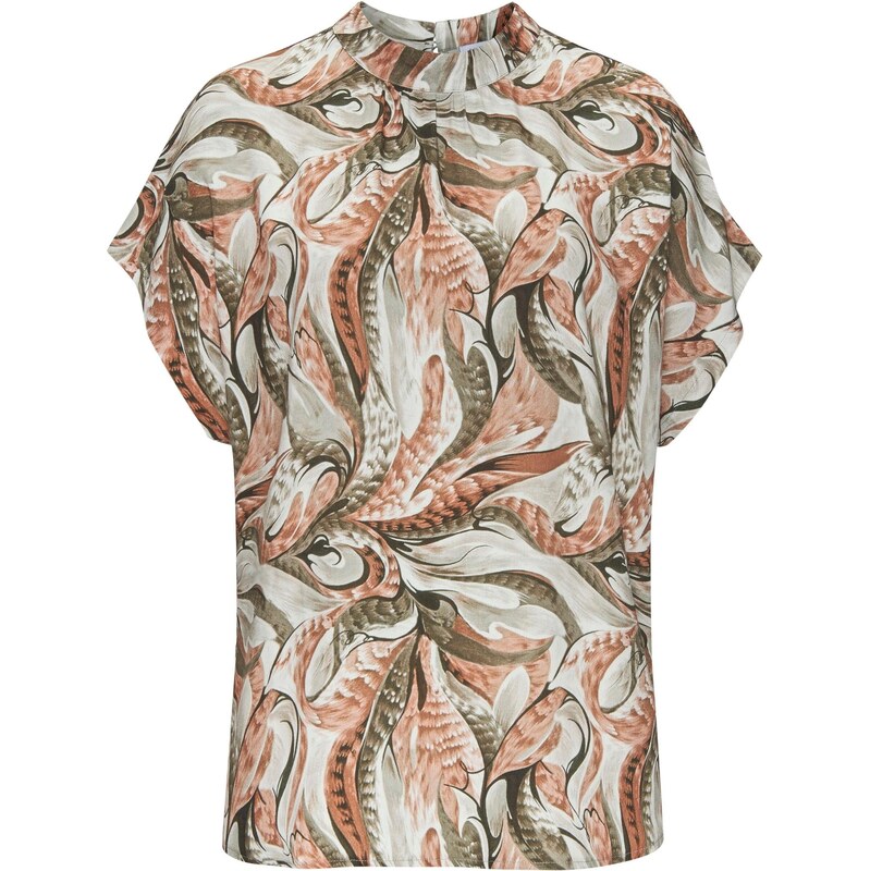 LASCANA Blúzka gaštanová / olivová / tmavozelená / šedobiela 65484612