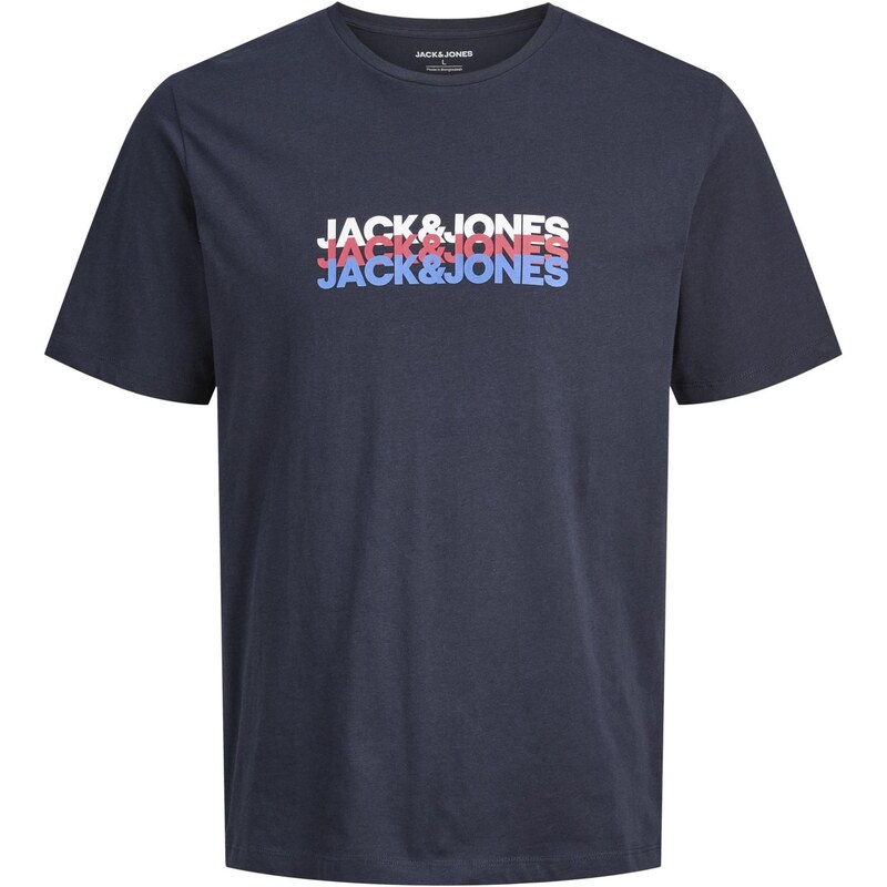 JACK & JONES Tričko JWHCyber námornícka modrá / kráľovská modrá / 64465290