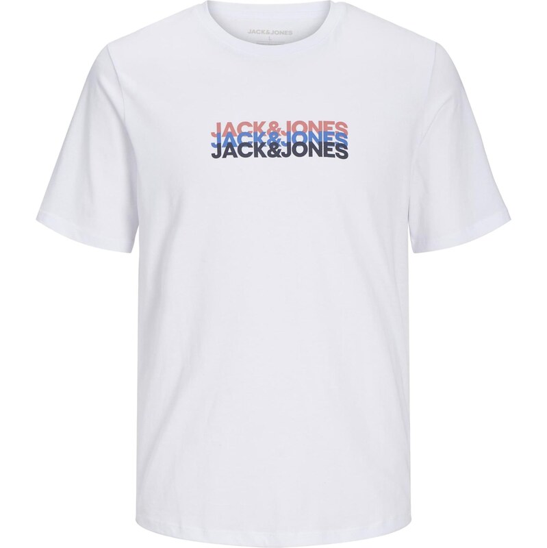 JACK & JONES Tričko JWHCYBER modrá / čerešňová / čierna / biela 64465292